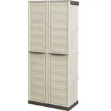 Artplast Kunststoffschrank Spazio braun Polyrattan B/H/L: ca. 39x165x70 cm - braun, beige