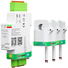 Nous D4Z Smart DIN Energiezähler, Smarte Energieüberwachung, Zigbee 120A