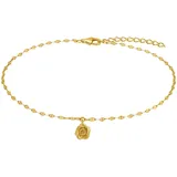 Amor Fußkette 925er Silber, gold