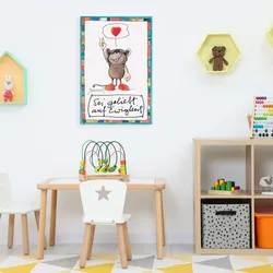 Leinwandbild LUCKYLINDE "Sei geliebt auf Ewigkeit", bunt (farbe bild(er): bunt), B:40cm H:60cm T:2cm, Canvas, Holzrahmen, Bilder, Exklusive JANOSCH Kindermotive