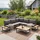 beautysofa MADISON Loungeset dunkelgrau