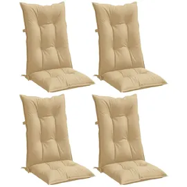 vidaXL Hochlehner Auflage 120 x 50 x 4 cm melange beige 6 St.