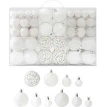 vidaXL 100-tlg. Weihnachtskugel-Set Weiß