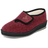 Schawos Damen Filz Hausschuh Pantoffel Johanna, warm gefüttert, Größe 41, bordeaux - bordeaux - 41