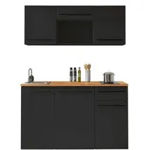 Stella Trading Küchenzeile JAZZ 160 cm schwarz
