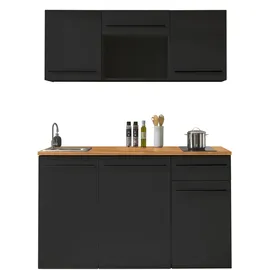 Stella Trading Küchenzeile JAZZ 160 cm schwarz