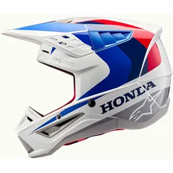 Alpinestars S-M5 Honda, Motocrosshelm - Weiß/Blau/Rot - XS