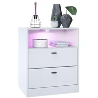 Vladon Kommode, Weiß, 56x67.5x36 cm, Wohnzimmer, Kommoden & Sideboards,