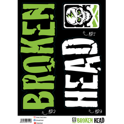 Broken Head Aufkleber Set A3 Set "Basic-BIG"