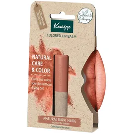 Kneipp Kneipp, Lippenbalsam mit Farbe, schützend und reparierend, feuchtigkeitsspendend für Lippen mit längerer Wirkung, natürliche Inhaltsstoffe, Lippenstift in natürlicher Farbe Dark Nude