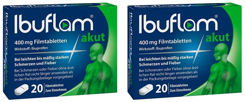 Ibuflam akut: 400 mg Ibuprofen Schmerztabletten