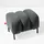 konsimo® Sitzhocker Veloursstoff 60 x 50 x 50 cm Dunkelgrau