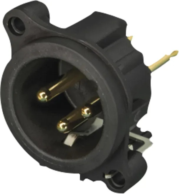 Neutrik XLR 3P Receptacle - male Horizontale Leiterplattenmontage