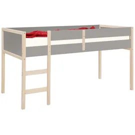 OTTO home Hochbett Janne 90 x 200 cm Kiefer grau