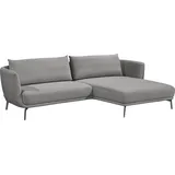 Schöner Wohnen Ecksofa "Pearl, zeitlos und elegant, 5 Jahre Hersteller-Garantie, bequem", grau, B:270cm H:71cm T:160cm, 16% Baumwolle, 79% Polyester, 5% Polyacryl, SCHÖNER WOHNEN-KOLLEKTION, Sofas, L-Form, Maße (B/H/T): 270/71/160 cm, Füße Metall