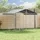 vidaXL Outdoor-Hundezwinger mit Dach Silbern 3x3x2,5m Verzinkter Stahl