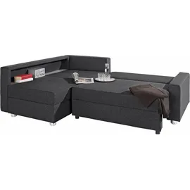 Collection AB Ecksofa »Relax L-Form«, inklusive Bettfunktion, Federkern, wahlweise mit RGB-LED-Beleuchtung grau