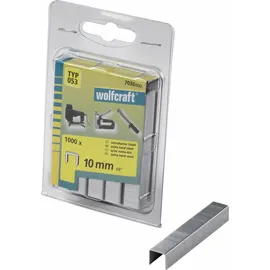WOLFCRAFT 1000 Klammern Br,x-hart.stahl Typ53 10mm - 7036000 - Wolfcraft