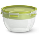 Emsa Clip&Go rund 2.6l Salatbox XL Aufbewahrungsbehälter grün