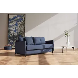 Schlafsofa INNOVATION LIVING TM "Cubed Klappsofa, hochwertige Schlaffunktion, Design und extra Komfort", blau, B:154cm H:77cm T:103cm, Sofas, Frontauszug, sehr platzsparend, abgewinkelt Sitzen, waagerecht liegen