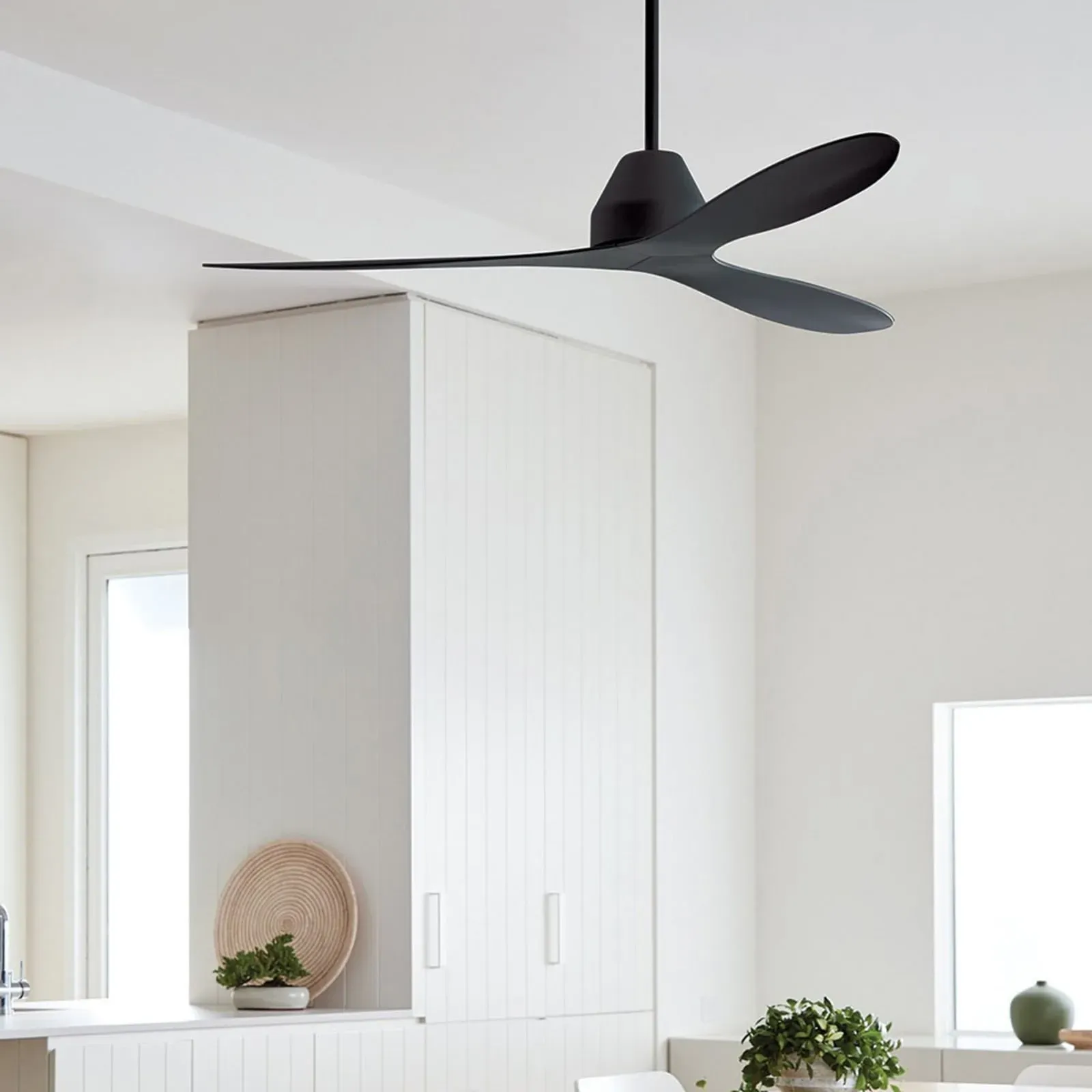 Whitehaven Deckenventilator, schwarz, DC, Ø 142 cm Beacon Lighting, Whitehaven, Schwarz, für Wohnzimmer, Kunststoff, Modern - 30