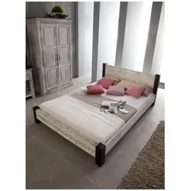 MASSIVMOEBEL24.DE Bett 180 x 200 cm Weiß