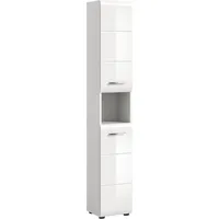 WELLTIME Stauraumschrank WELLTIME, weiß (weiß nb, weiß hochglanz tiefzieh), B:30cm H:185cm T:30cm, Holzwerkstoff, MDF, Schränke, Stauraumschrank, Florenz, Hochschrank, Weiß Hochglanz Tiefzieh, 185 cm hoch, Bad