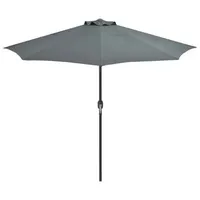 vidaXL Balkon-Sonnenschirm 270 x 135 cm anthrazit halbrund