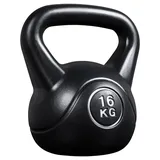 Yaheetech Kettlebell 6/8/10/12/16/20 kg, Kugelhantel Kunststoff Schwunghantel für Krafttraining schwarz 16 KG