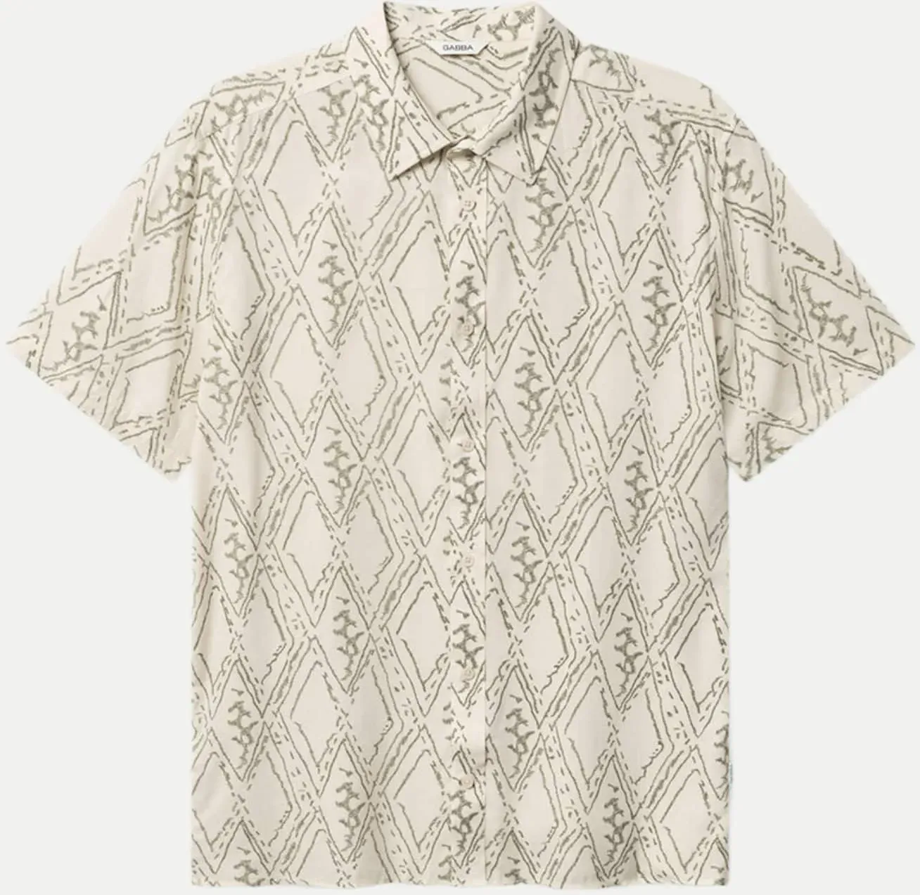 Kurzarm-Hemd Beige L