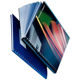Leitz 10972 Plastikbinderücken, A4, 21 Ringe 145 Blatt, 100 Stück, schwarz