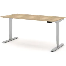 Assmann Electronic Schreibtisch Y-Line Eiche Natura / Silber