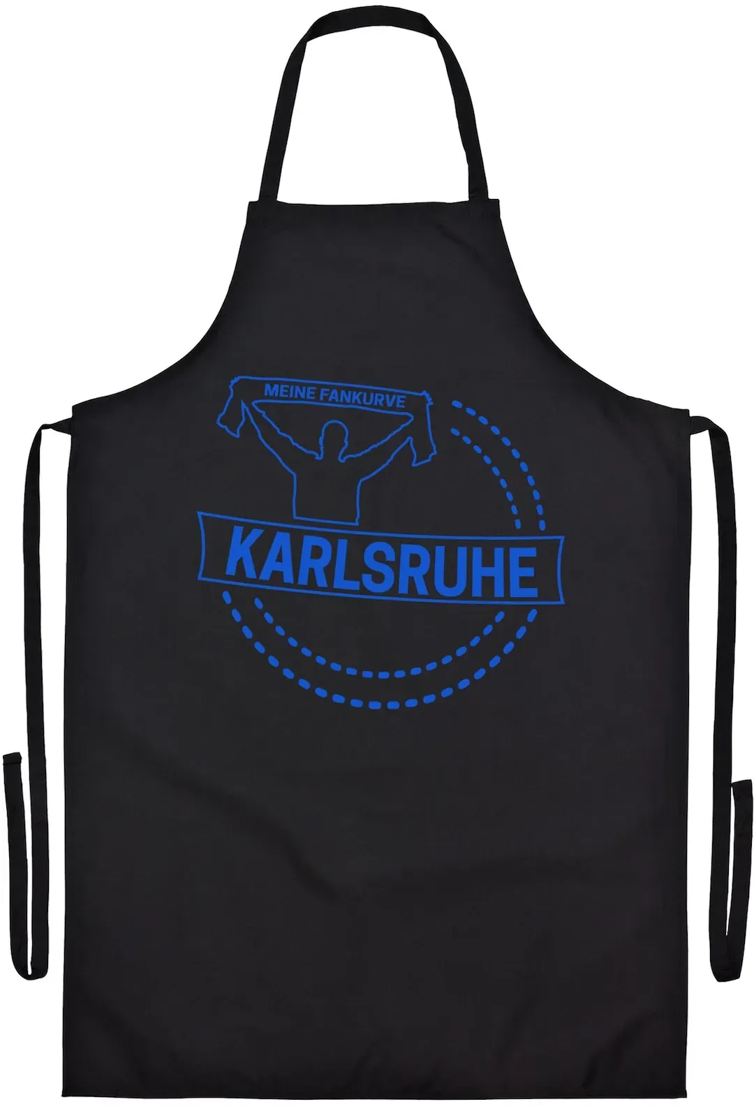 multifanshop Grillschürze - Karlsruhe - Meine Fankurve - Druck blau - Schürze