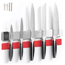 Coninx Magnetleiste Messer 40 cm – Magnetischer Edelstahl mit 1400 Gauss – Starke Haftkraft, ohne Bohren montierbar, rostfrei & hygienisch – Messerleiste für Küche