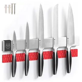 Coninx Magnetleiste Messer 40 cm – Magnetischer Edelstahl mit 1400 Gauss – Starke Haftkraft, ohne Bohren montierbar, rostfrei & hygienisch – Messerleiste für Küche