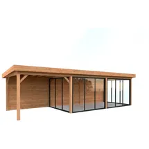 Palmako Gartenhaus Lenna 8,76 x 3 m Braun
