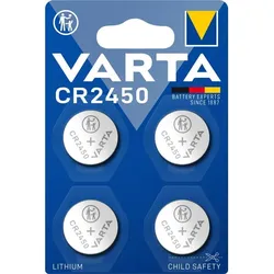 Varta Knopfzelle Lithium Knopfzelle CR2450 4er Blister