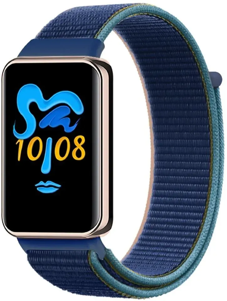Strap-it Honor Band 10 Armband Nylon für Honor Band 10 - Dunkelblau - Klettverschluss