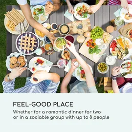 Blumfeldt Menorca Expand Gartentisch 213 x 95 x 76 cm Grau