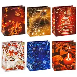 12 TSI Geschenktaschen Weihnachten Serie 8 Motiv sortiert 18,0 x 23,0 cm