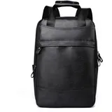 SONARIN Wasserdichter PU Rucksack Herren,Große Kapazität 15,6 Zoll Laptop Rucksack Business Arbeit Rucksäcke Reise-Rucksäcke Casual Tagesrucksack für Schule(Schwarz)