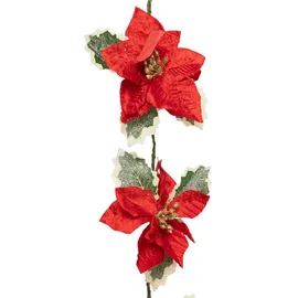 Atmosphera Créateur d'intérieur Weihnachtsgirlande 180 cm rot