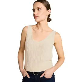 Tom Tailor Strickpullover mit V-Ausschnitt Weiß L