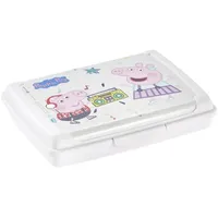 KEEEPER olek Peppa Pig Deko-Clickbox Mini, 0,5 l, Brotdose / Lunchbox, Spülmaschinengeeignet, Lebensmittelecht, Weiß (Nordic White)