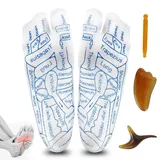 PRZRAO Reflexology Socks, Fußreflexzonen Socken Set mit Massagestab, Acupressure Socks, Fußmassage Socken, Fussreflexzonenmassage Socken,Druckpunkt Akupressur Socken, Massage Socks für Männer (40-45)