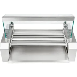 Royal Catering Hot Dog Grill Hot Dog Gerät Hotdog Rollen Grill Edelstahl 1400 W 7 Rollen,