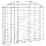 vidaXL Gabione mit Hochbogen 150 x 30 x 140 cm