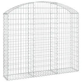 vidaXL Gabione mit Hochbogen 150 x 30 x 140 cm