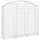 vidaXL Gabione mit Hochbogen 150 x 30 x 140 cm