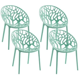CLP Gartenstuhl Hope Sessel 59 x 59 x 80 cm grün 4 St.
